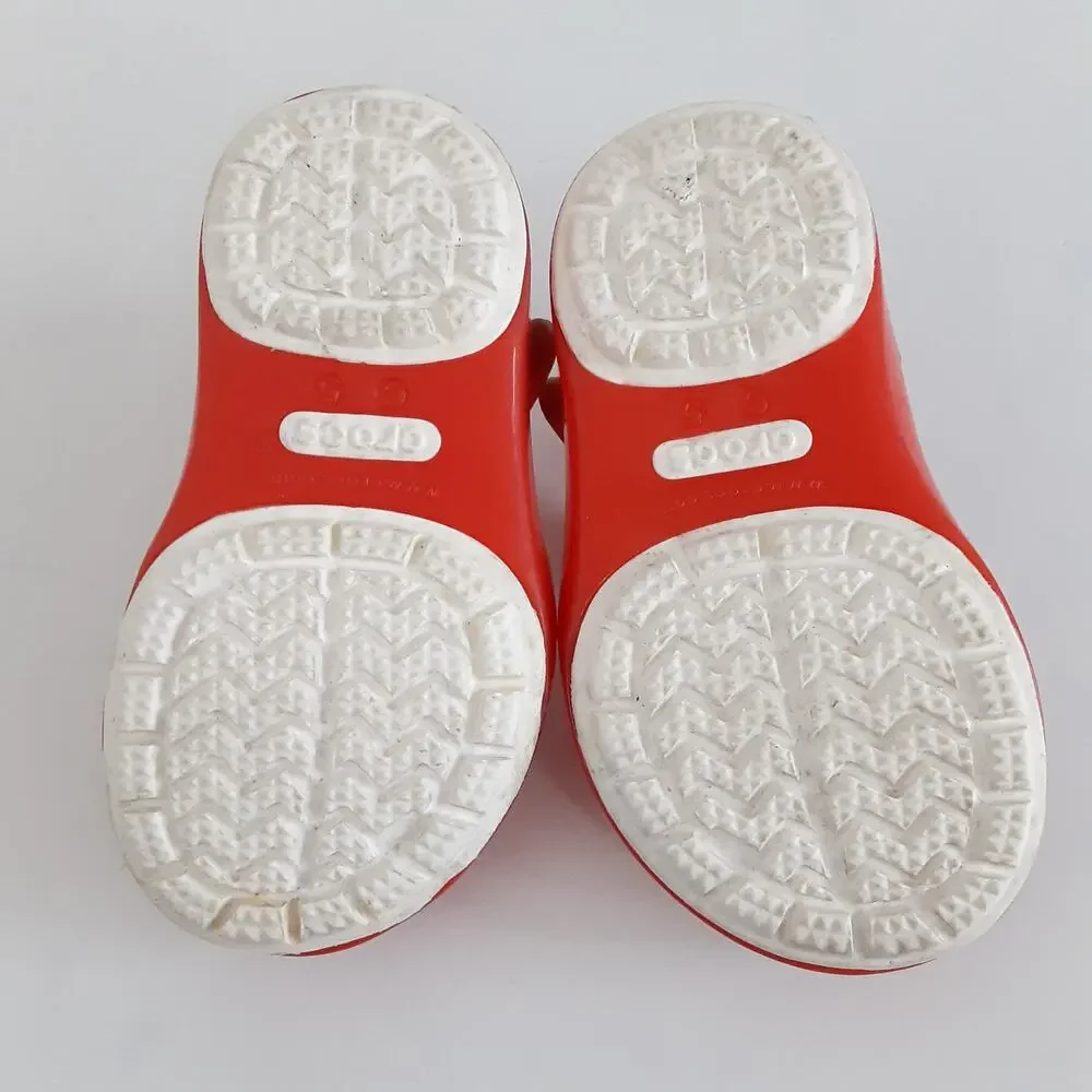 Crocs Drew x Isabella Gel Sandals Girls 5 Red Water Shoes Dress Shoes